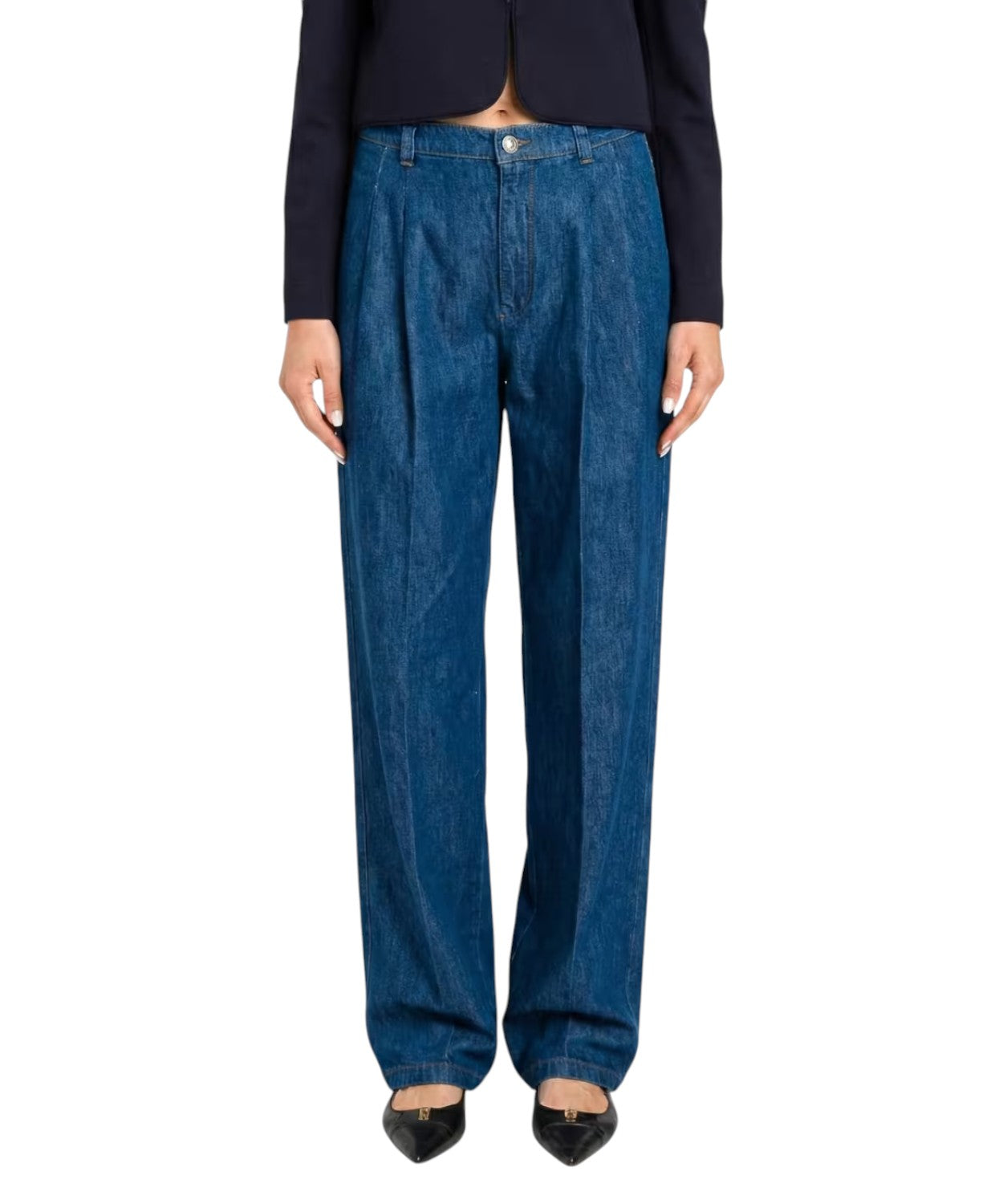 Twinset Jeans Wide-Leg Cotton Denim