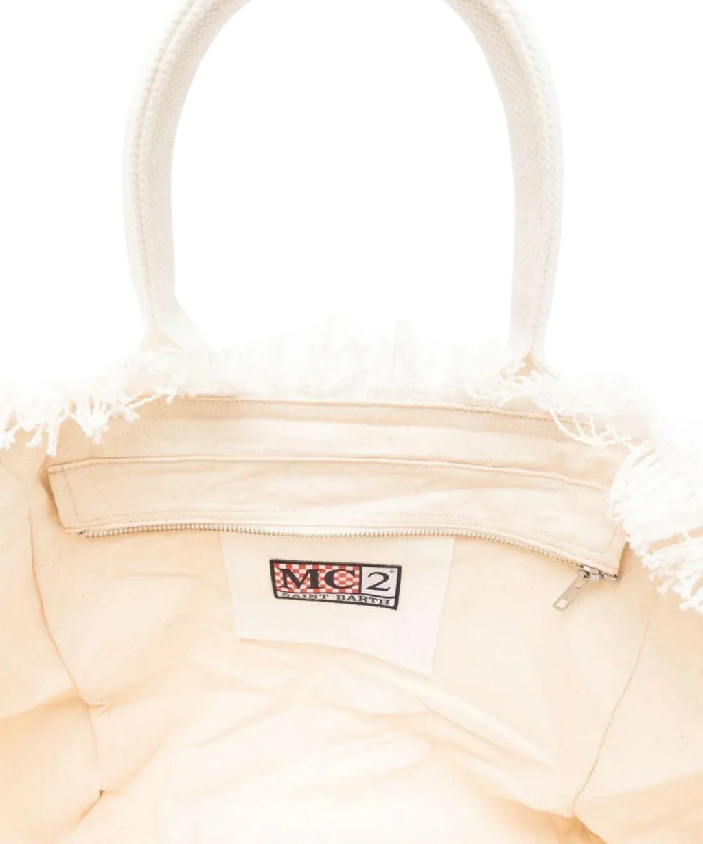 MC2 Saint Barth Vanity in canvas met logo en strass