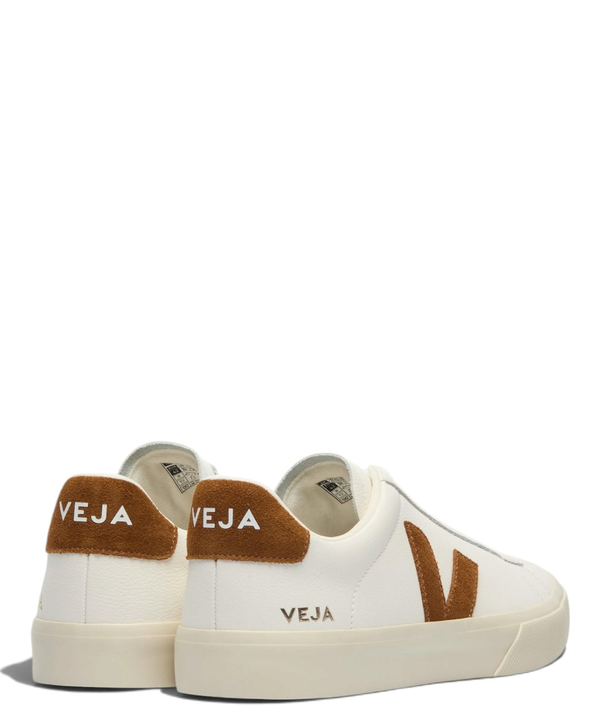VEJA Campo Leder-Sneaker in Weiß und Cognac