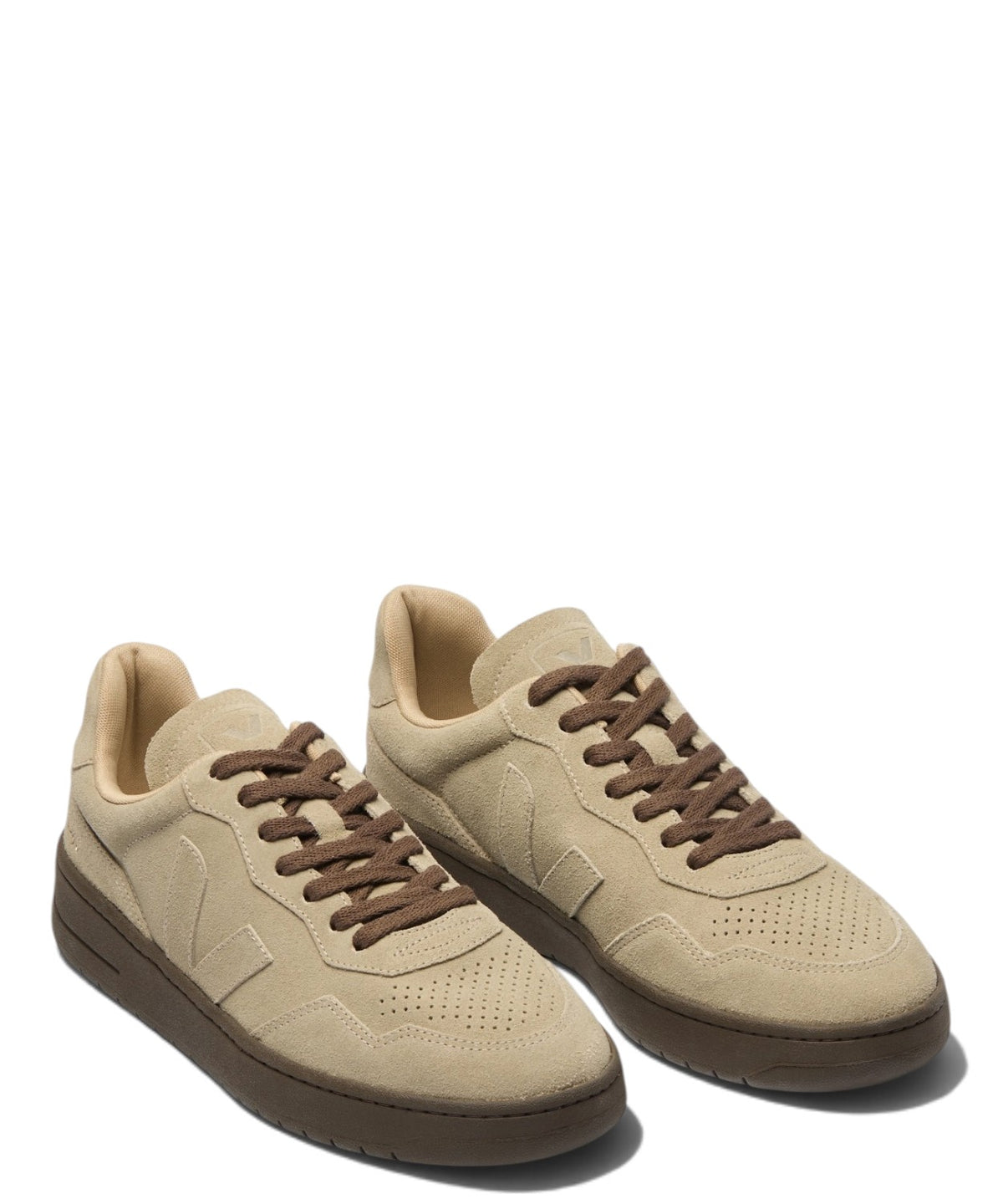VEJA V-90 Suede Taupe Eagle Sneaker aus Veloursleder
