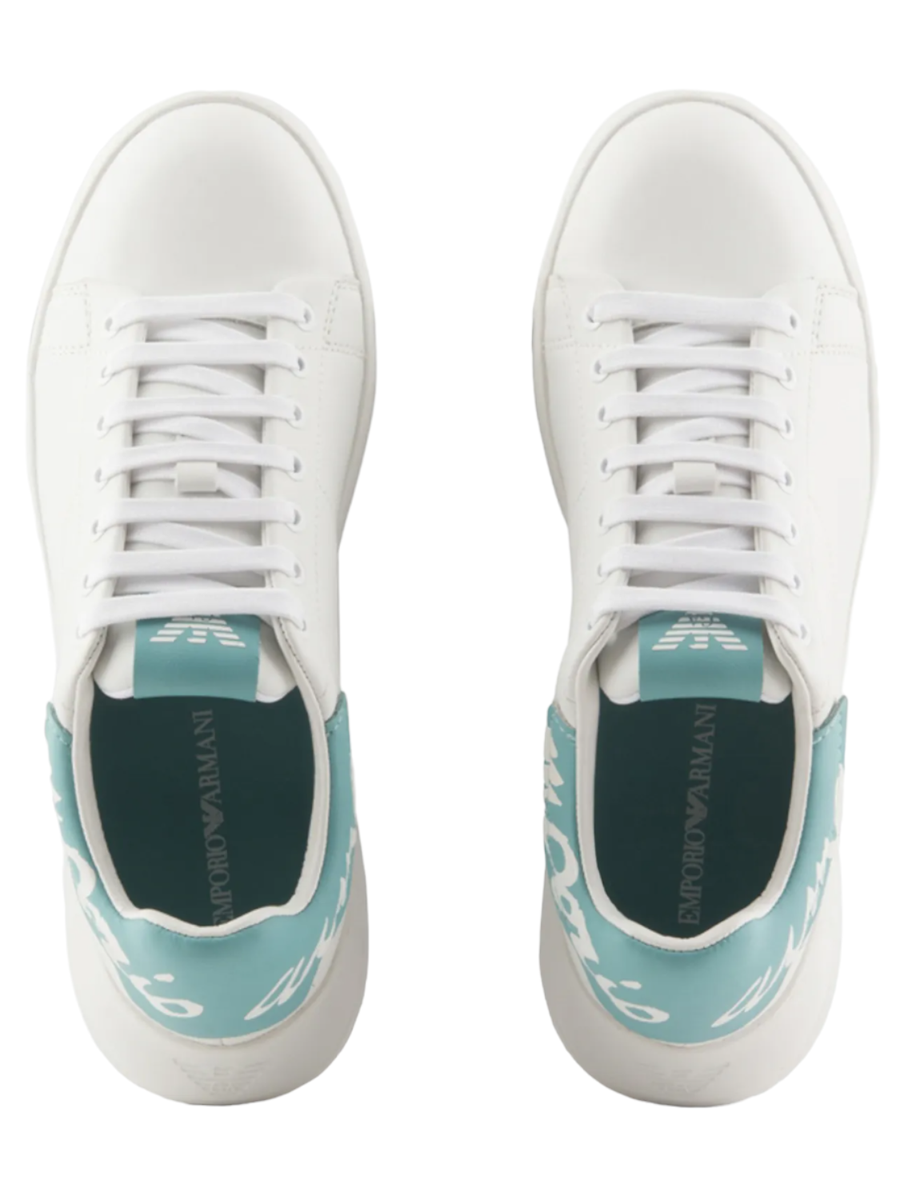 Sneakers in nappa con retro logo signature-Sneakers-Emporio Armani-Vittorio Citro Boutique