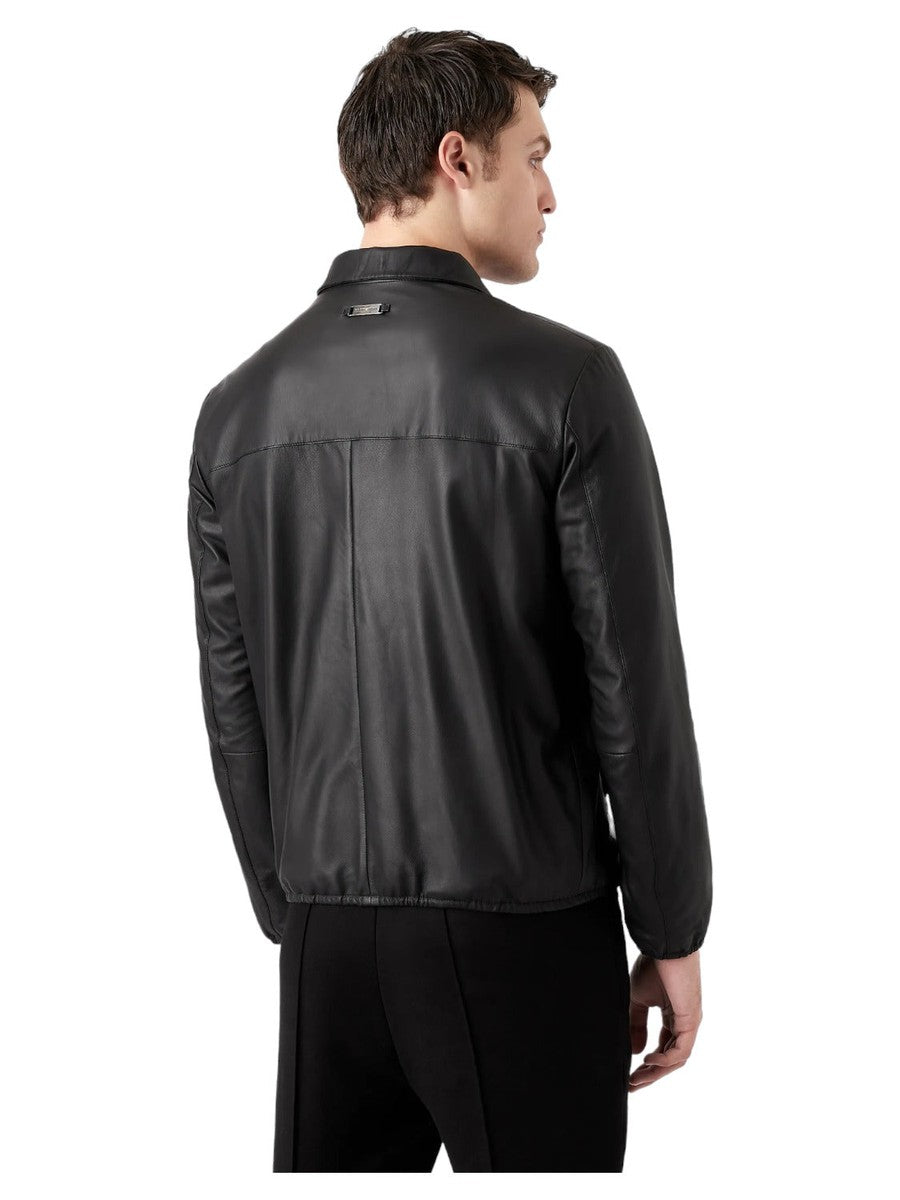 Blouson full zip in nappa di agnello semianilina-Emporio Armani-Giacche-Vittorio Citro Boutique
