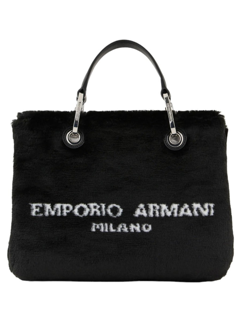 Shopper piccola MyEA in tessuto fur effect-Emporio Armani-Borse a mano-Vittorio Citro Boutique