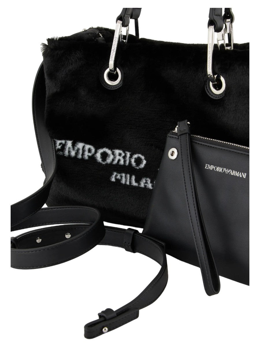 Shopper piccola MyEA in tessuto fur effect-Emporio Armani-Borse a mano-Vittorio Citro Boutique