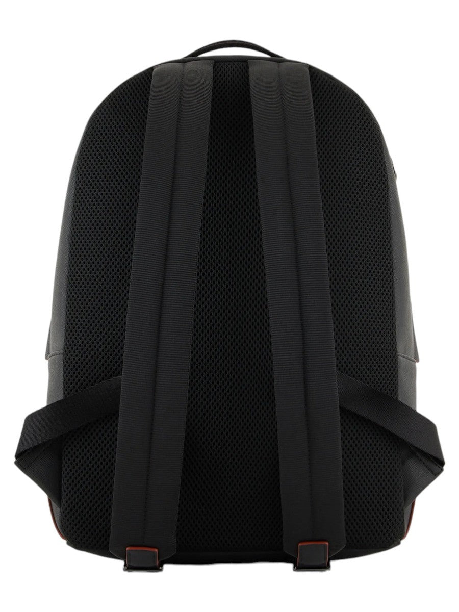 Zaino roundshape in saffiano rigenerato e nylon riciclato Armani Sustainability Values-Emporio Armani-Zaini-Vittorio Citro Boutique