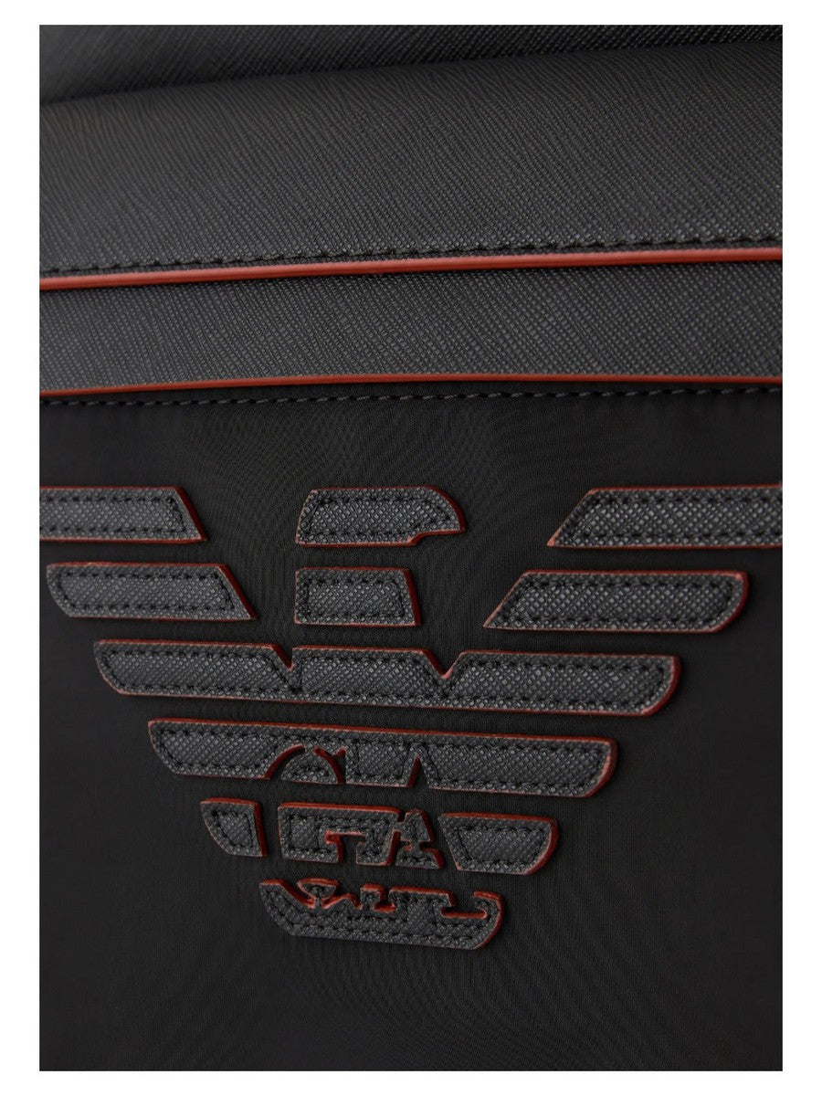 Zaino roundshape in saffiano rigenerato e nylon riciclato Armani Sustainability Values-Emporio Armani-Zaini-Vittorio Citro Boutique