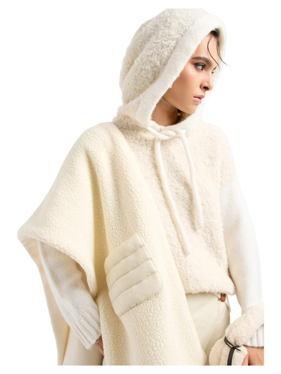 Mantella in misto lana effetto shearling Capsule Chalet-Emporio Armani-Pellicce e shearling-Vittorio Citro Boutique