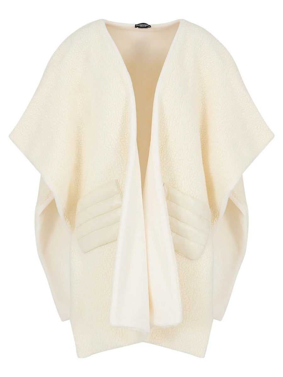 Mantella in misto lana effetto shearling Capsule Chalet-Emporio Armani-Pellicce e shearling-Vittorio Citro Boutique