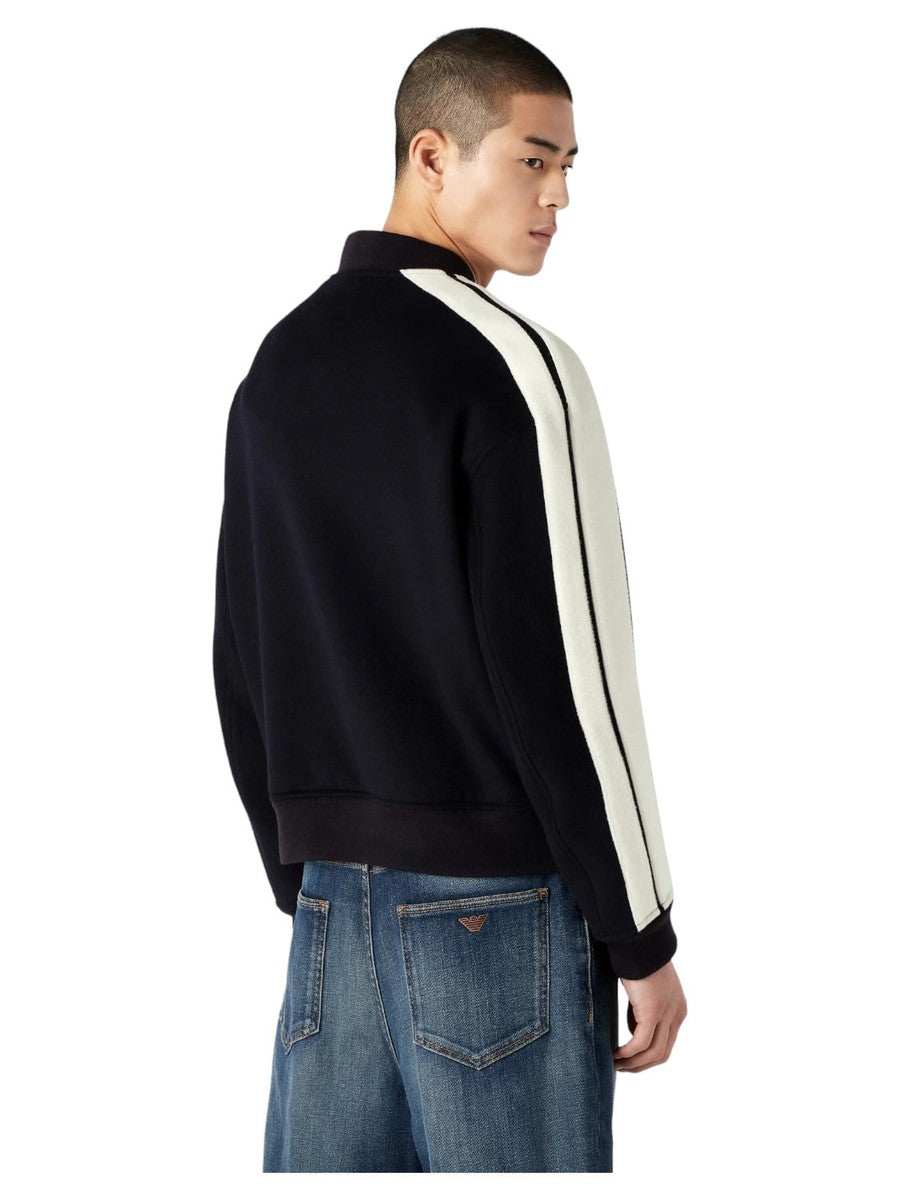 Blouson in lana vergine soft hand con bande a contrasto-Emporio Armani-Giacche-Vittorio Citro Boutique