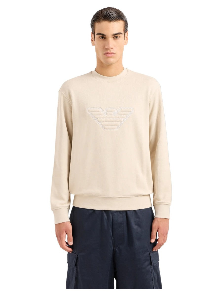 Felpa in jersey heavy con logo bombato-Emporio Armani-Felpe-Vittorio Citro Boutique