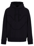 Felpa over fit in jersey heavy con cappuccio e maxi ricamo effetto corda a rilievo-Emporio Armani-Felpe-Vittorio Citro Boutique
