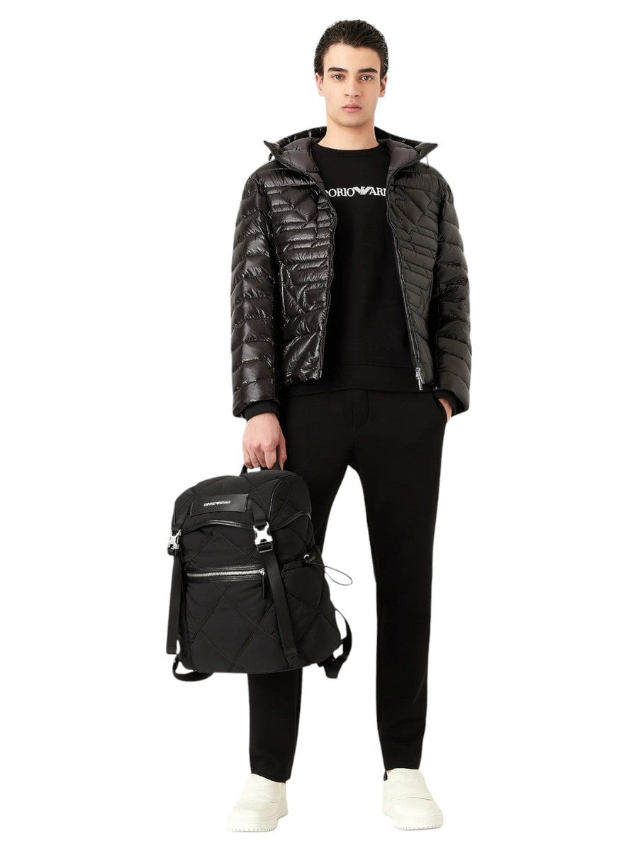 Felpa misto modal con stampa logo-Emporio Armani-Felpe-Vittorio Citro Boutique