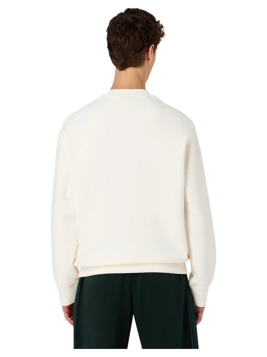 Felpa in double jersey con maxi aquila ricamata e micro aquile interne-Emporio Armani-Felpe-Vittorio Citro Boutique