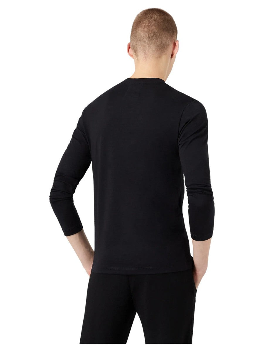 Maglia in jersey Pima con stampa logo-Emporio Armani-Maglieria-Vittorio Citro Boutique