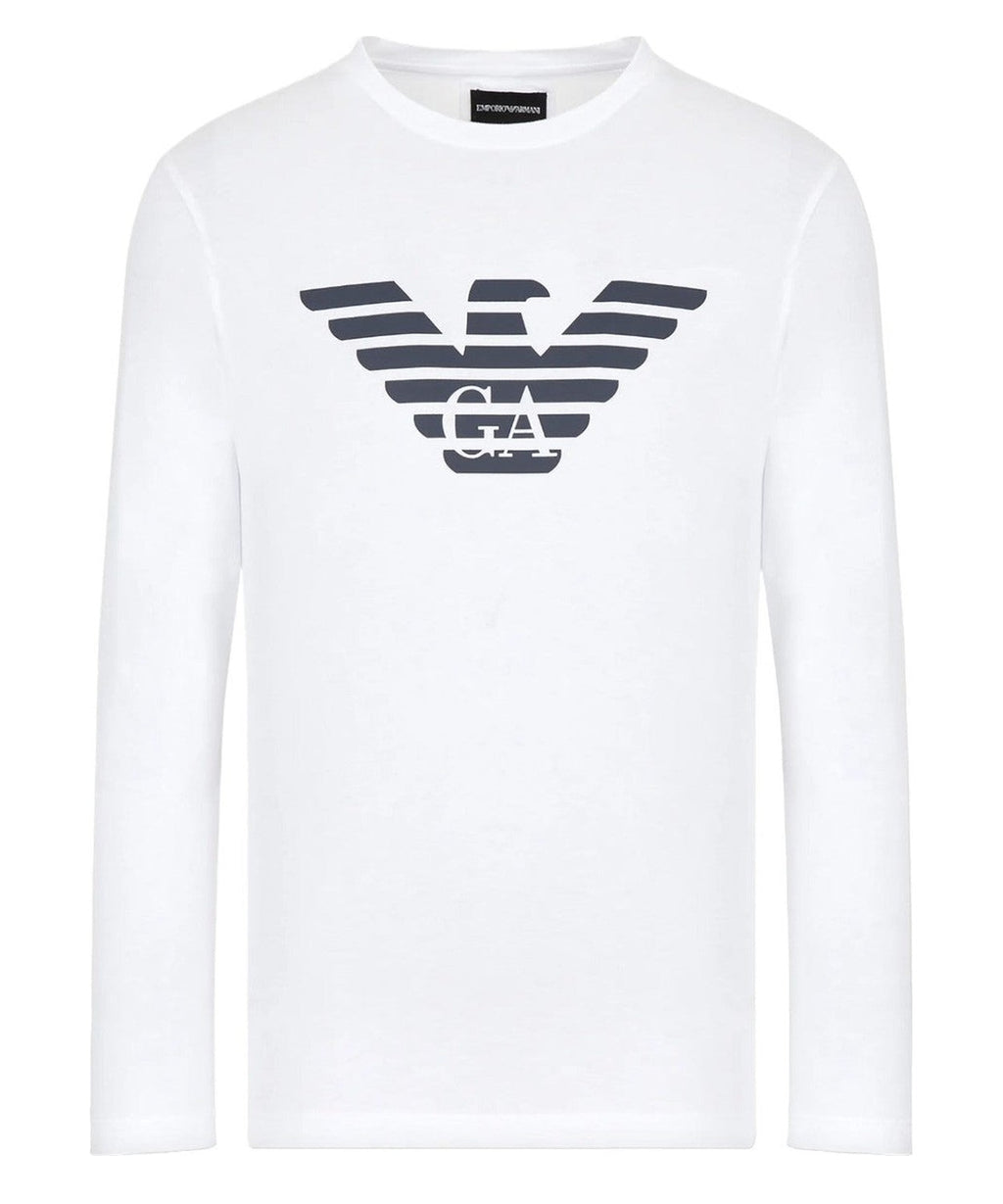 Maglia in jersey Pima con stampa logo-Emporio Armani-Maglieria-Vittorio Citro Boutique
