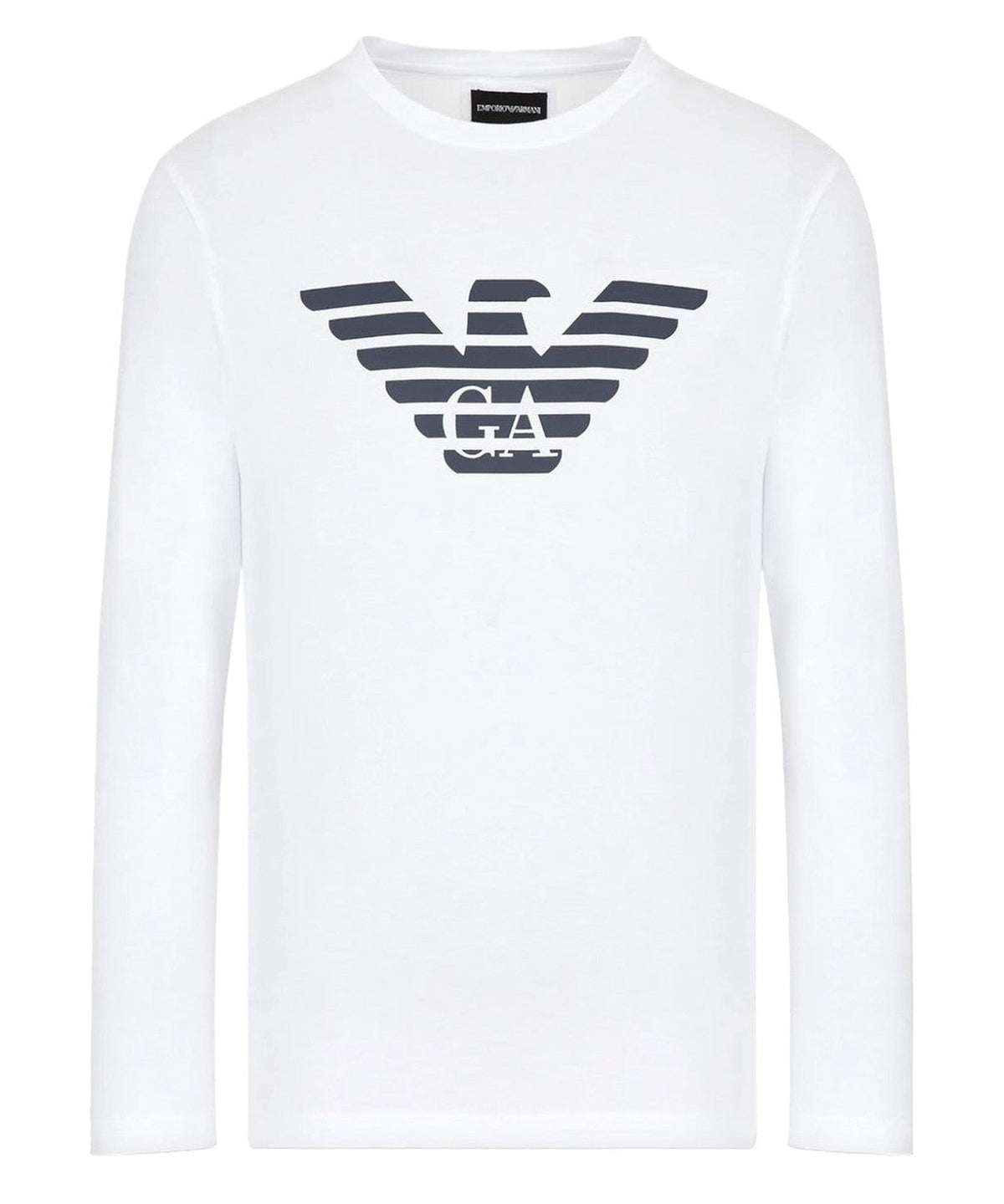 Maglia in jersey Pima con stampa logo-Emporio Armani-Maglieria-Vittorio Citro Boutique
