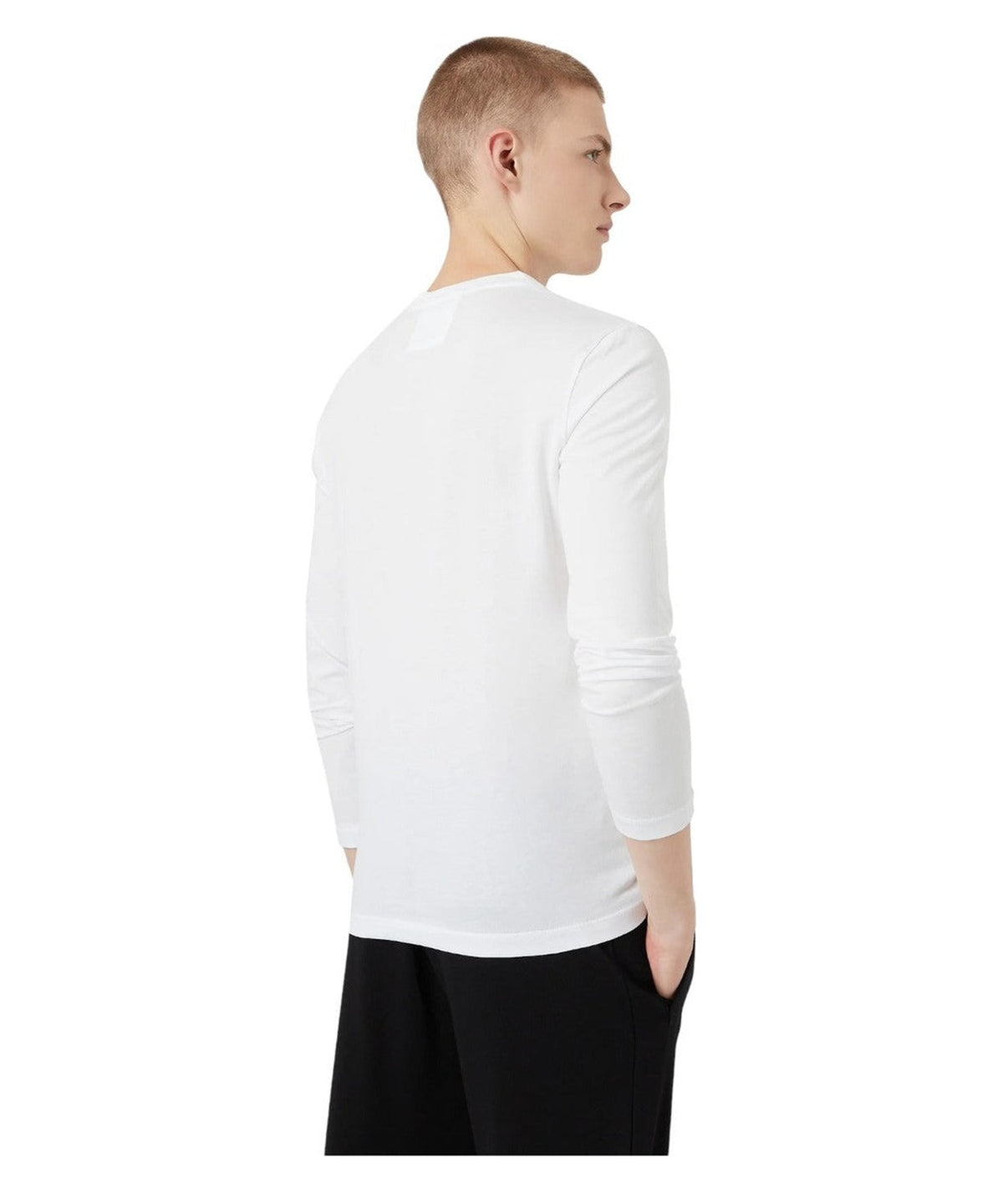 Maglia in jersey Pima con stampa logo-Emporio Armani-Maglieria-Vittorio Citro Boutique