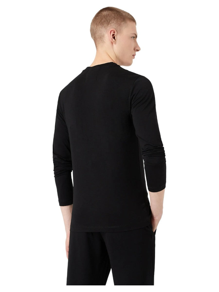 Maglia in jersey Pima con stampa logo-Emporio Armani-Maglieria-Vittorio Citro Boutique