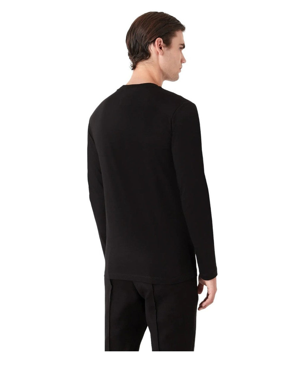 Maglia in jersey Pima con stampa logo-Emporio Armani-Maglieria-Vittorio Citro Boutique
