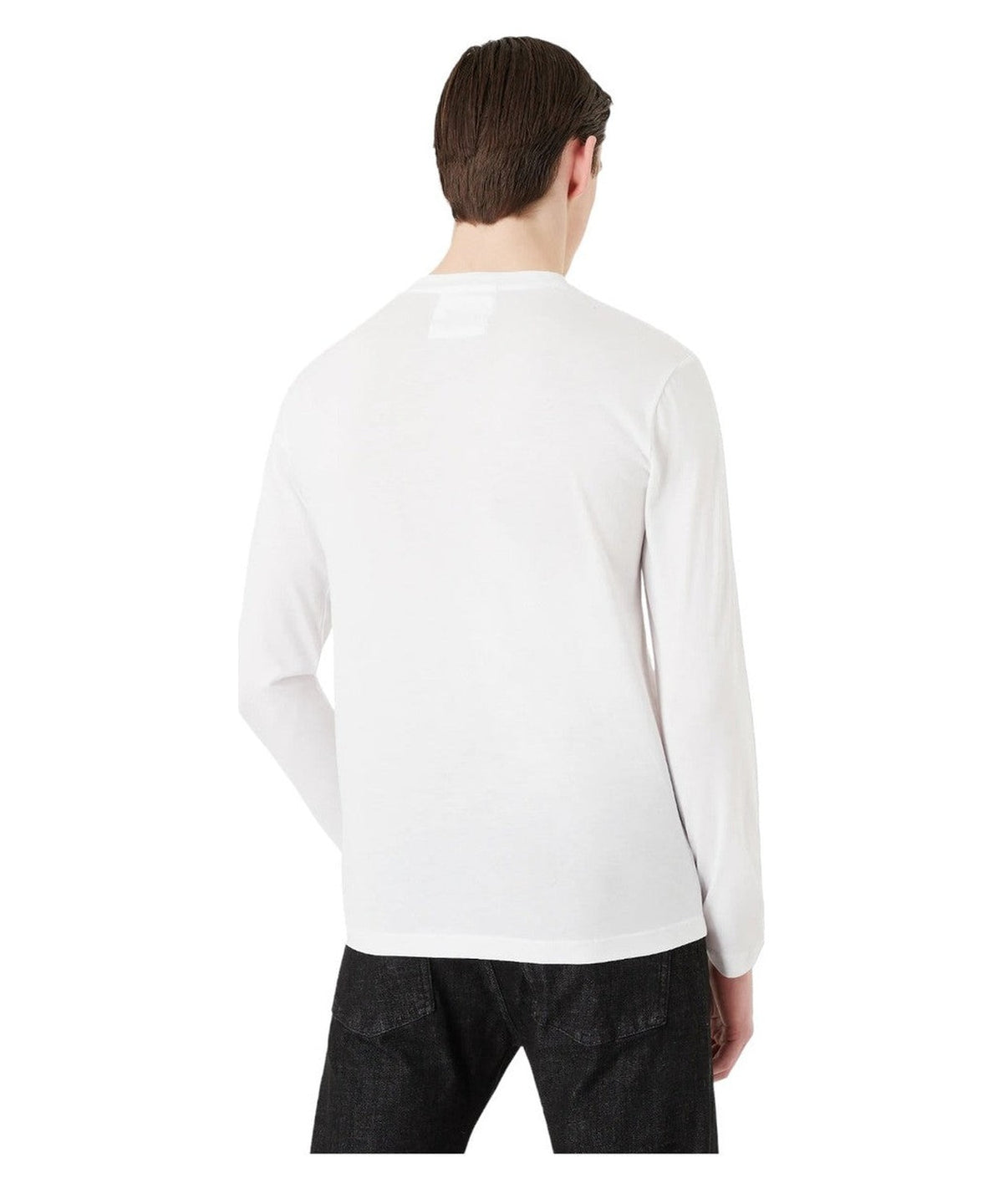 Maglia in jersey Pima con stampa logo-Emporio Armani-Maglieria-Vittorio Citro Boutique