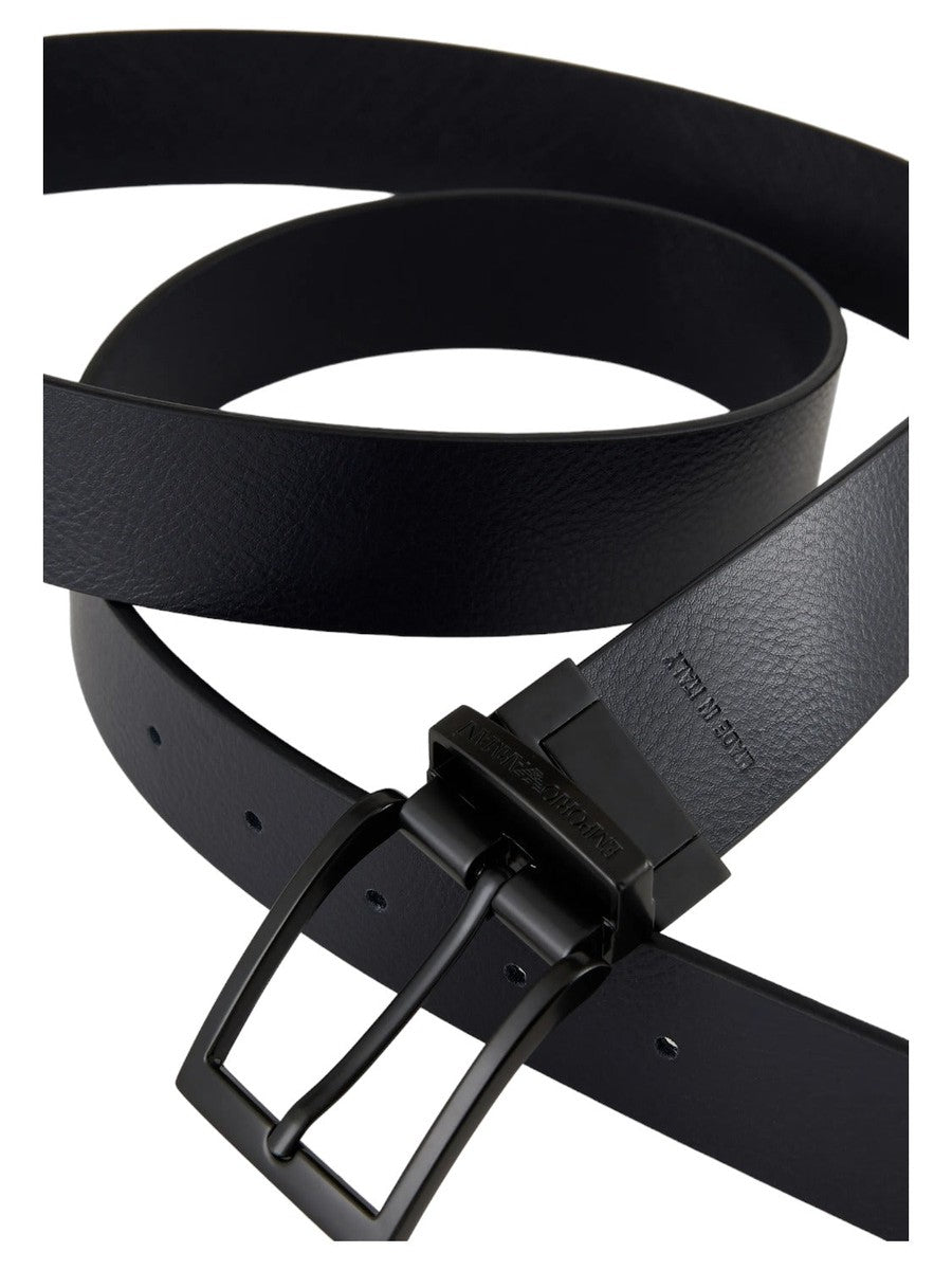 Cintura reversibile in pelle stampa aquila-Emporio Armani-Cinture-Vittorio Citro Boutique