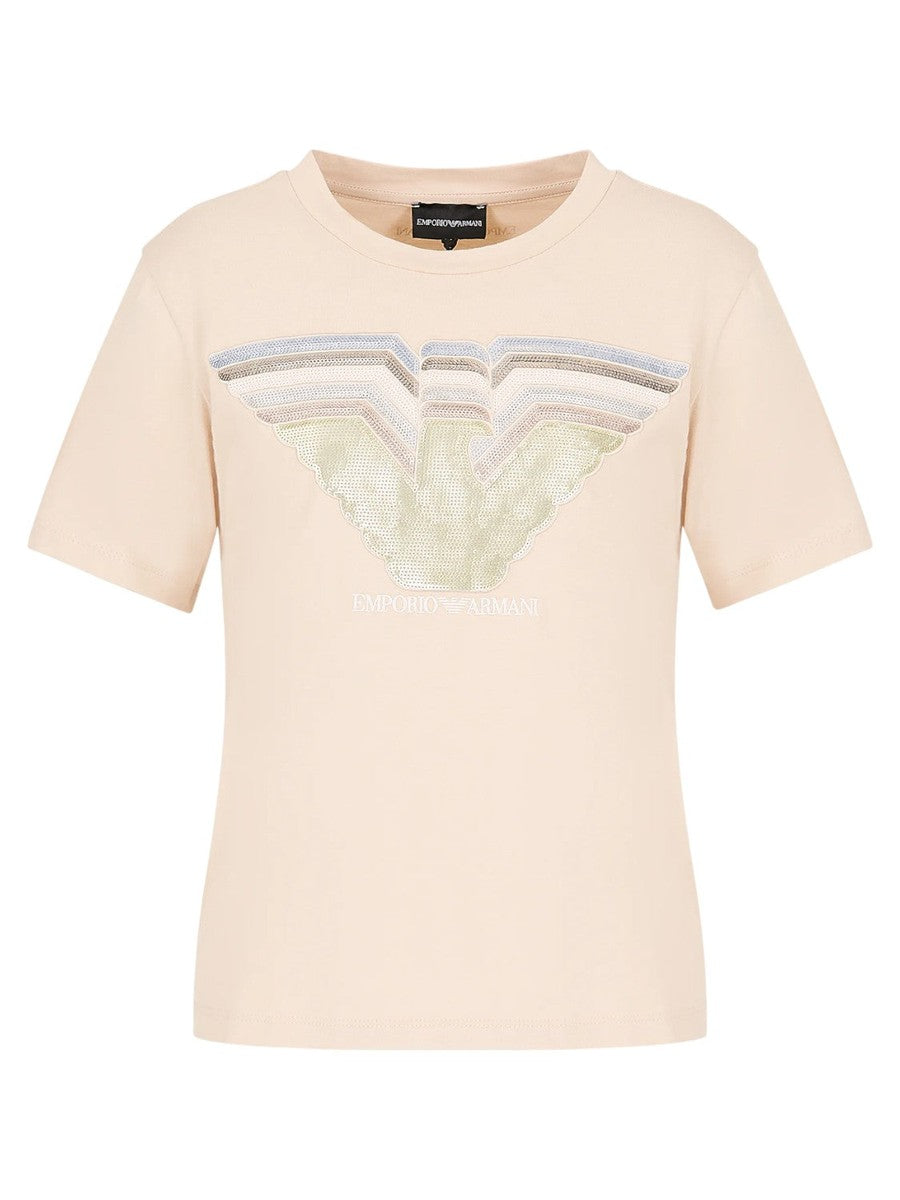 T-Shirt in Cotone Organico con Dettagli Colorati-Emporio Armani-T-shirt-Vittorio Citro Boutique