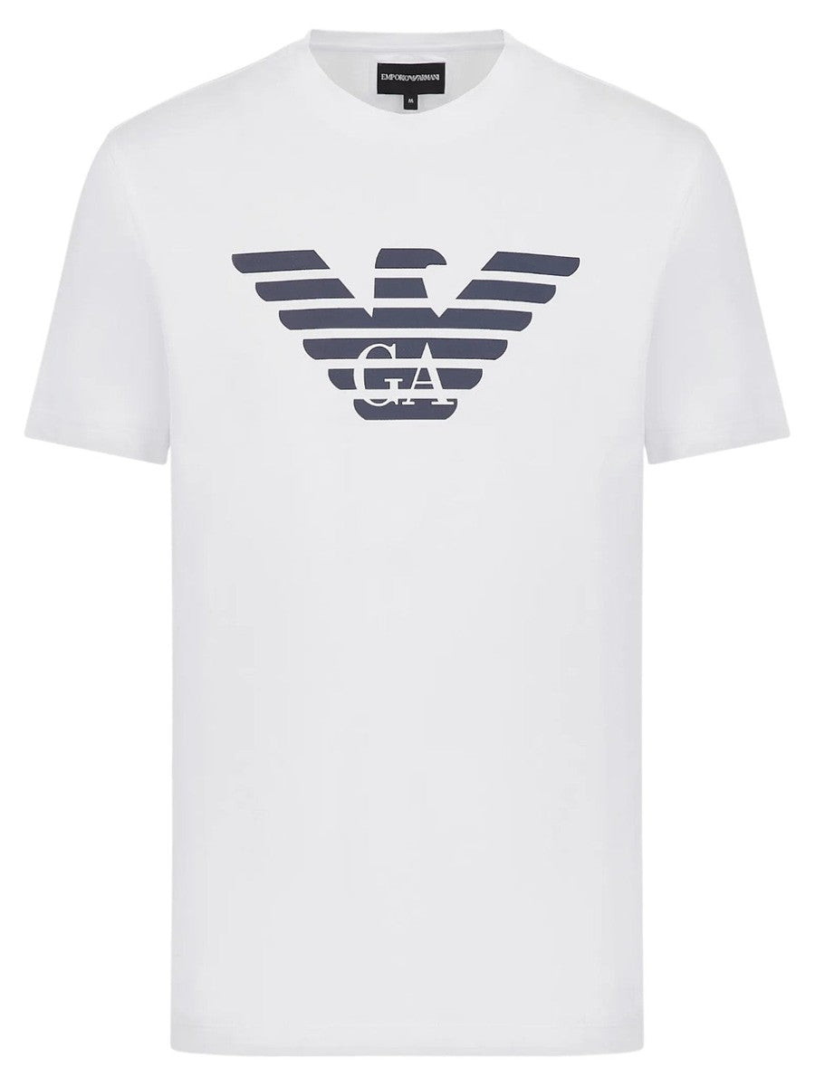 T-shirt in jersey Pima con stampa logo-T-shirt-Emporio Armani-Vittorio Citro Boutique