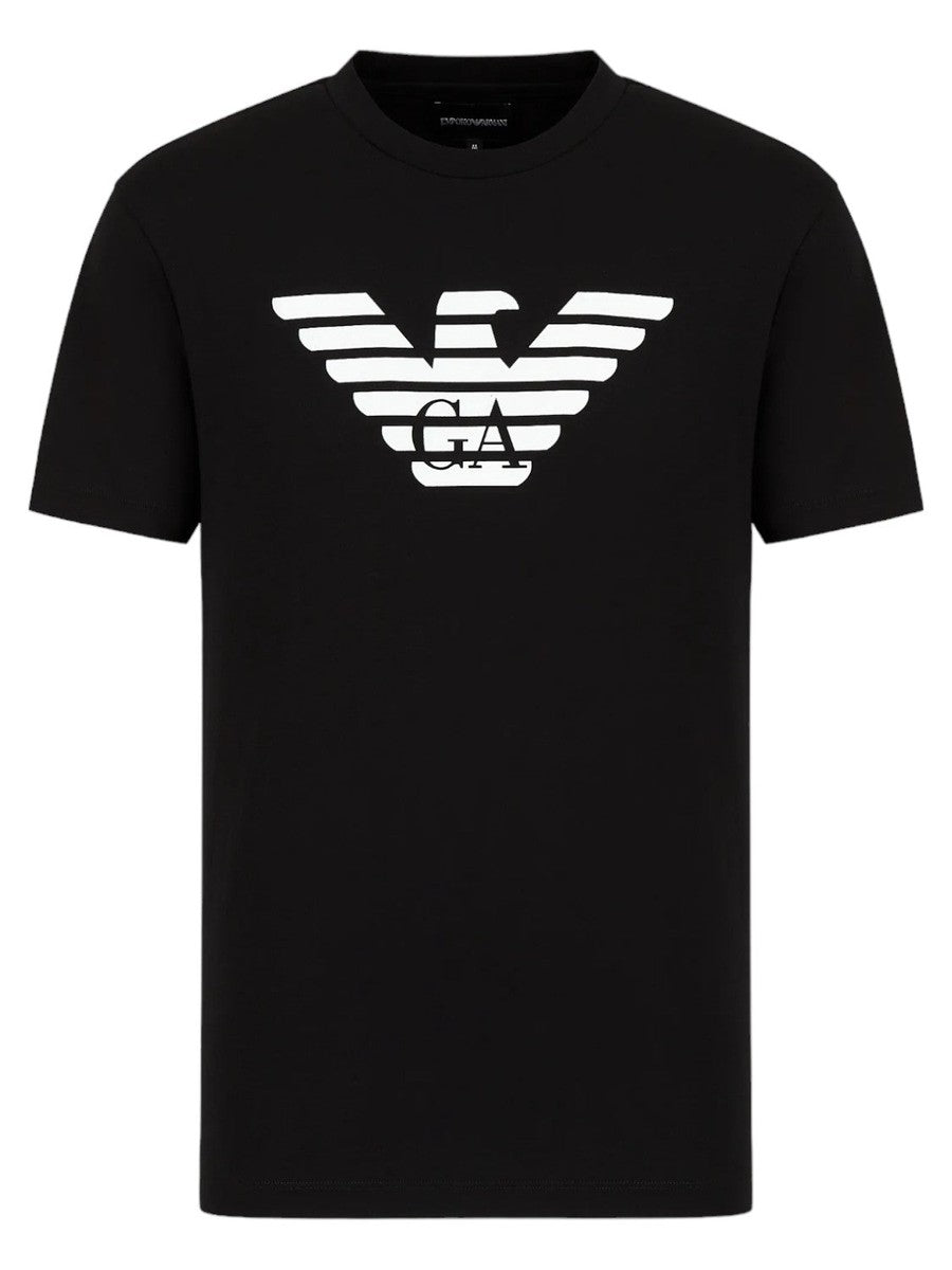 T-shirt in jersey Pima con stampa logo-T-shirt-Emporio Armani-Vittorio Citro Boutique