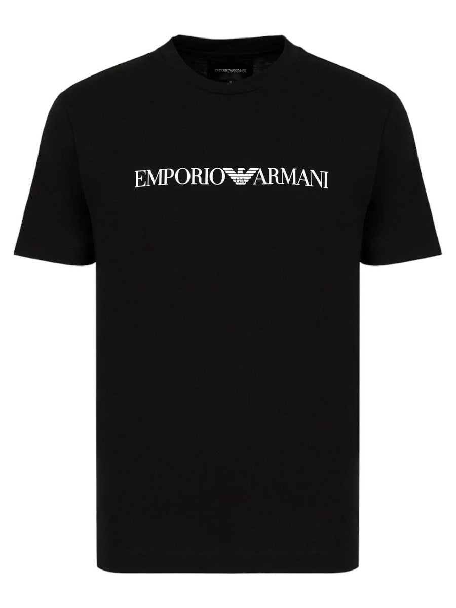 T-shirt in jersey Pima con stampa logo-T-shirt-Emporio Armani-Vittorio Citro Boutique