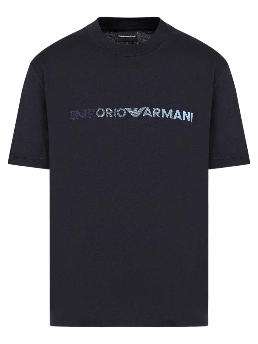 T-shirt in jersey Pima con ricamo logo-Emporio Armani-T-shirt-Vittorio Citro Boutique