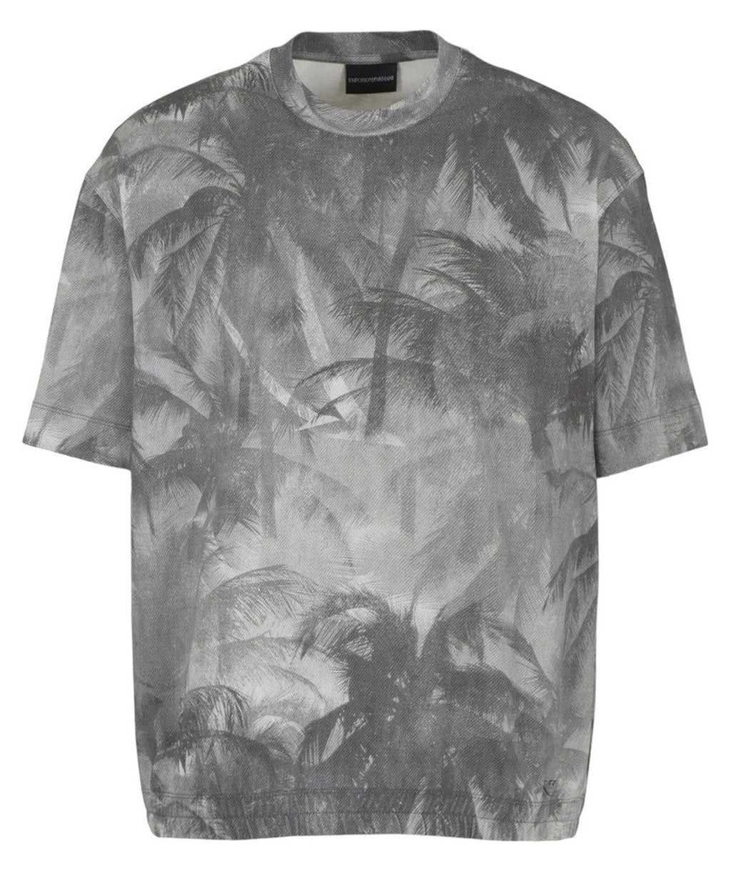 T-shirt over fit in jersey stampa all over con fondo elastico-Emporio Armani-T-shirt-Vittorio Citro Boutique