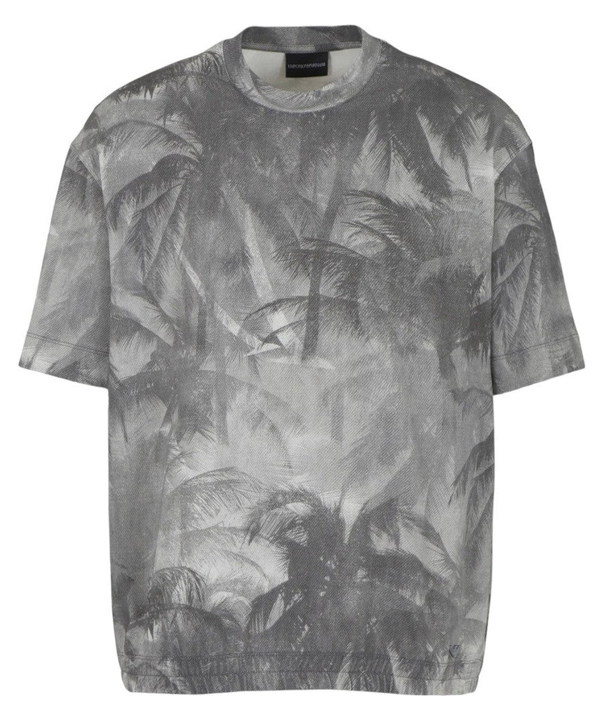 T-shirt over fit in jersey stampa all over con fondo elastico-Emporio Armani-T-shirt-Vittorio Citro Boutique