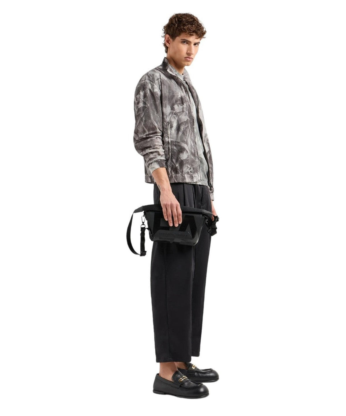 T-shirt over fit in jersey stampa all over con fondo elastico-Emporio Armani-T-shirt-Vittorio Citro Boutique