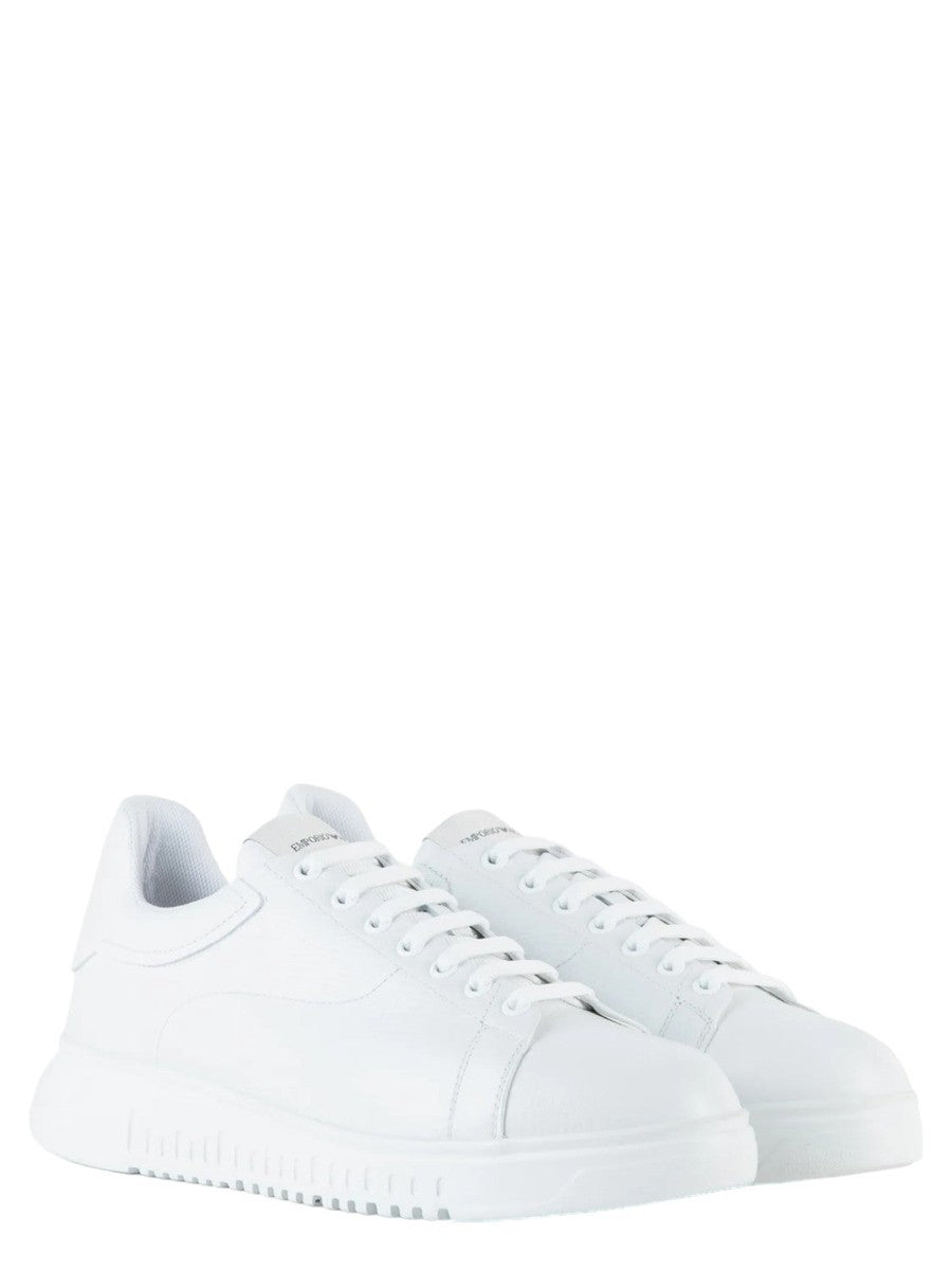 Sneakers Asimmetriche in Pelle Bottalata con Maxi Suola-Emporio Armani-Sneakers-Vittorio Citro Boutique