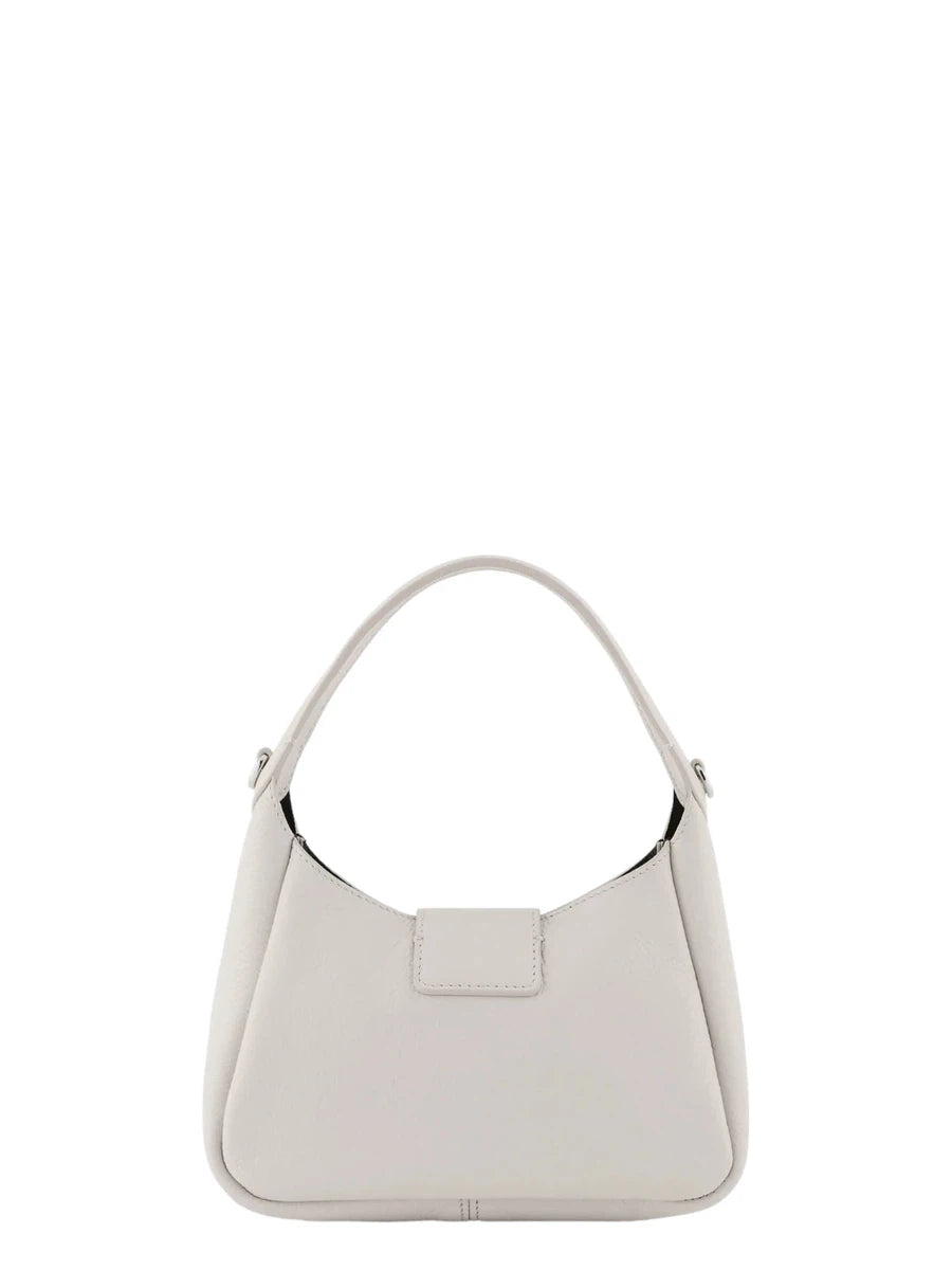 Borsa a mano hobo in pelle con fibbia aquila-Borse a mano-Emporio Armani-Vittorio Citro Boutique