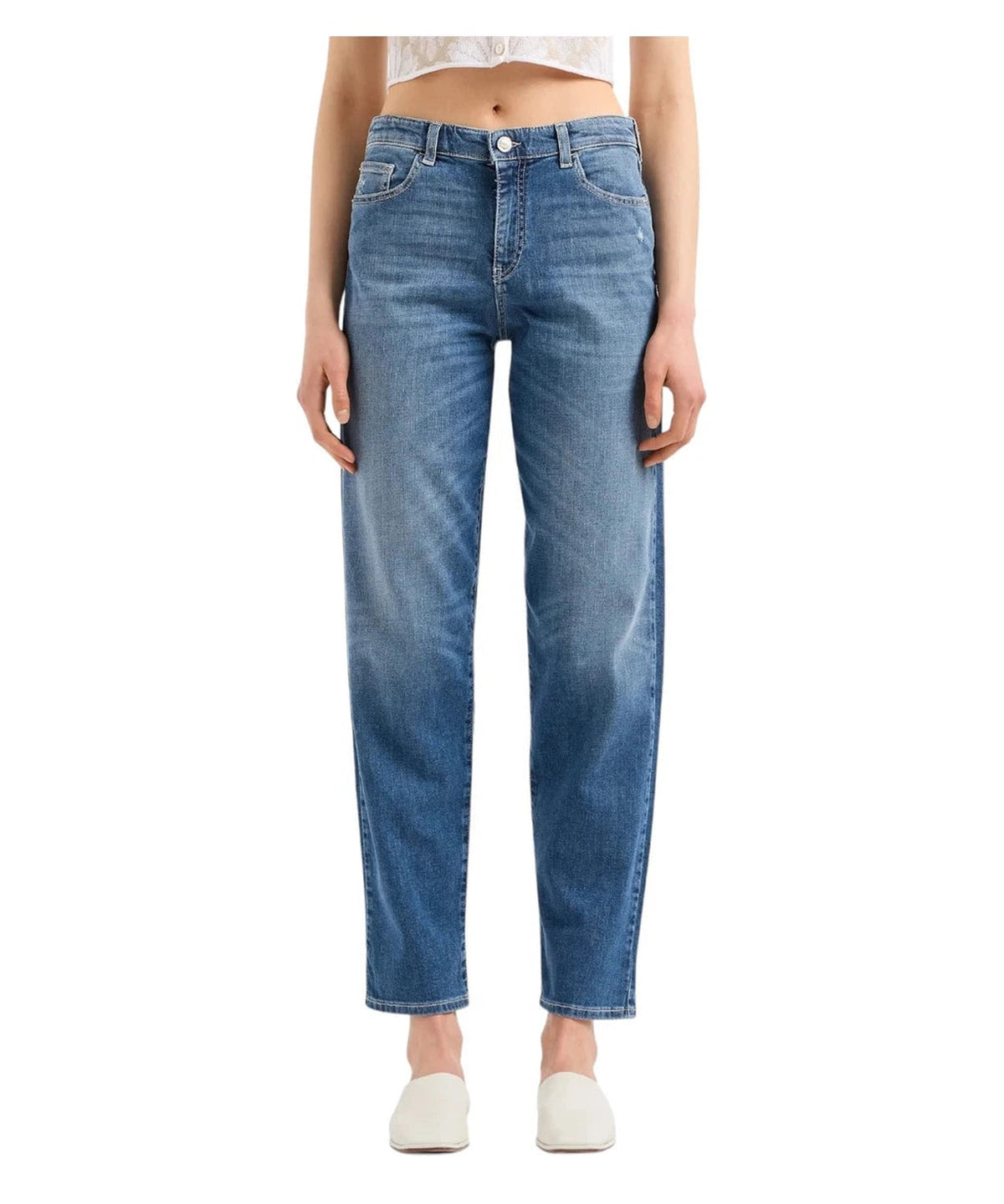 Jeans J90 a Vita Media e Taglio Relaxed-Emporio Armani-Jeans-Vittorio Citro Boutique