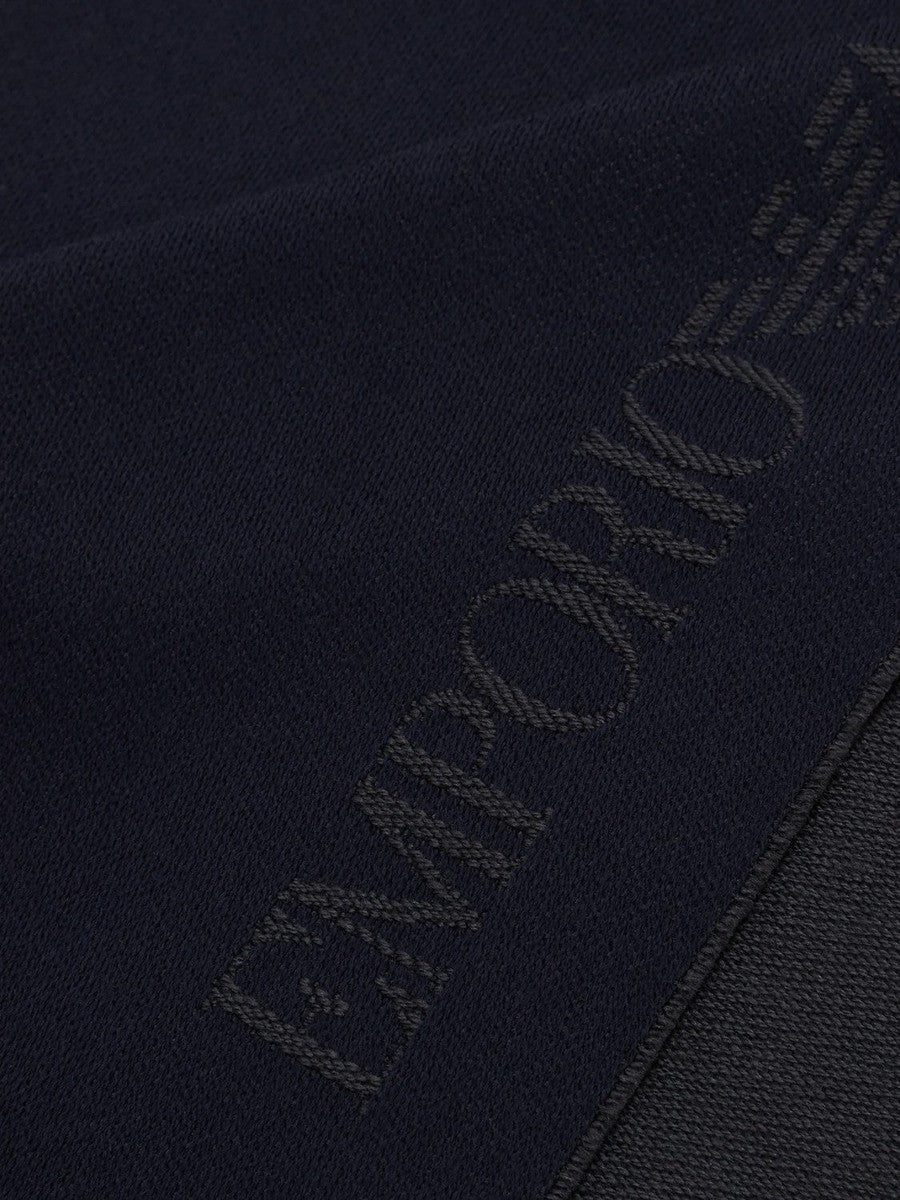 Sciarpa in lana con logo lettering jacquard-Emporio Armani-Sciarpe & stole-Vittorio Citro Boutique