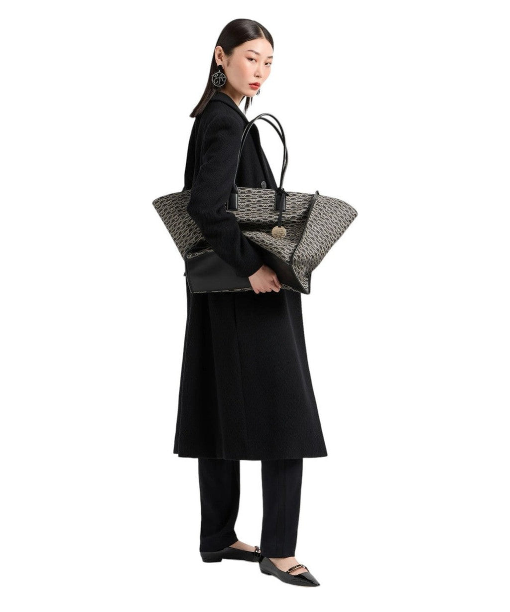 Maglione in lana rasata con micro strass-Emporio Armani-Maglieria-Vittorio Citro Boutique
