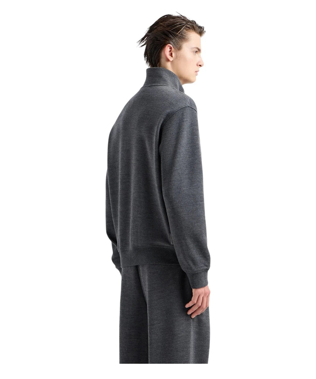 Cardigan full zip in jersey misto lana vergine Travel Essential-Emporio Armani-Maglieria-Vittorio Citro Boutique