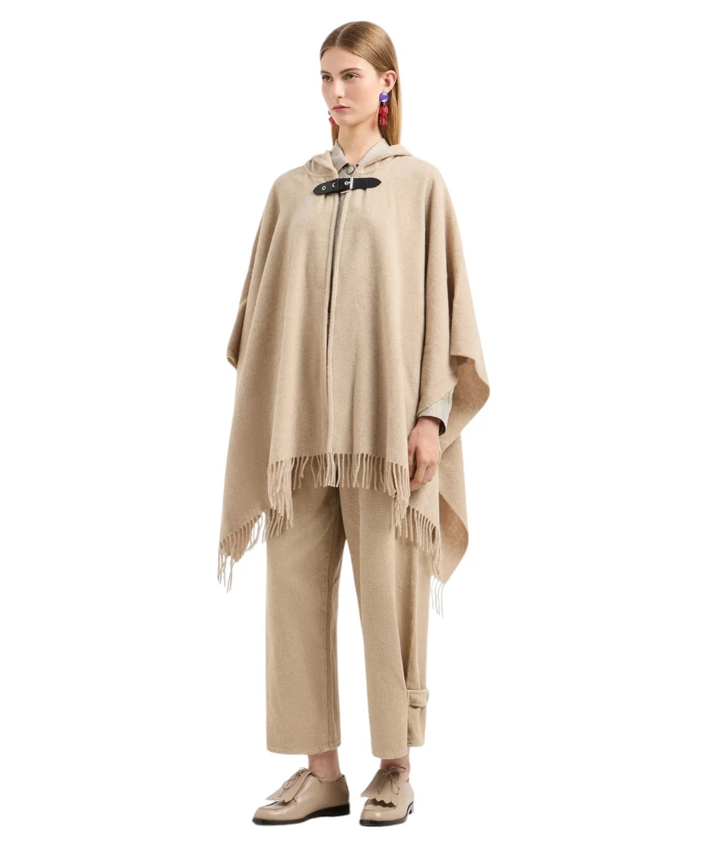 Icon Pure Wool Hooded Cape