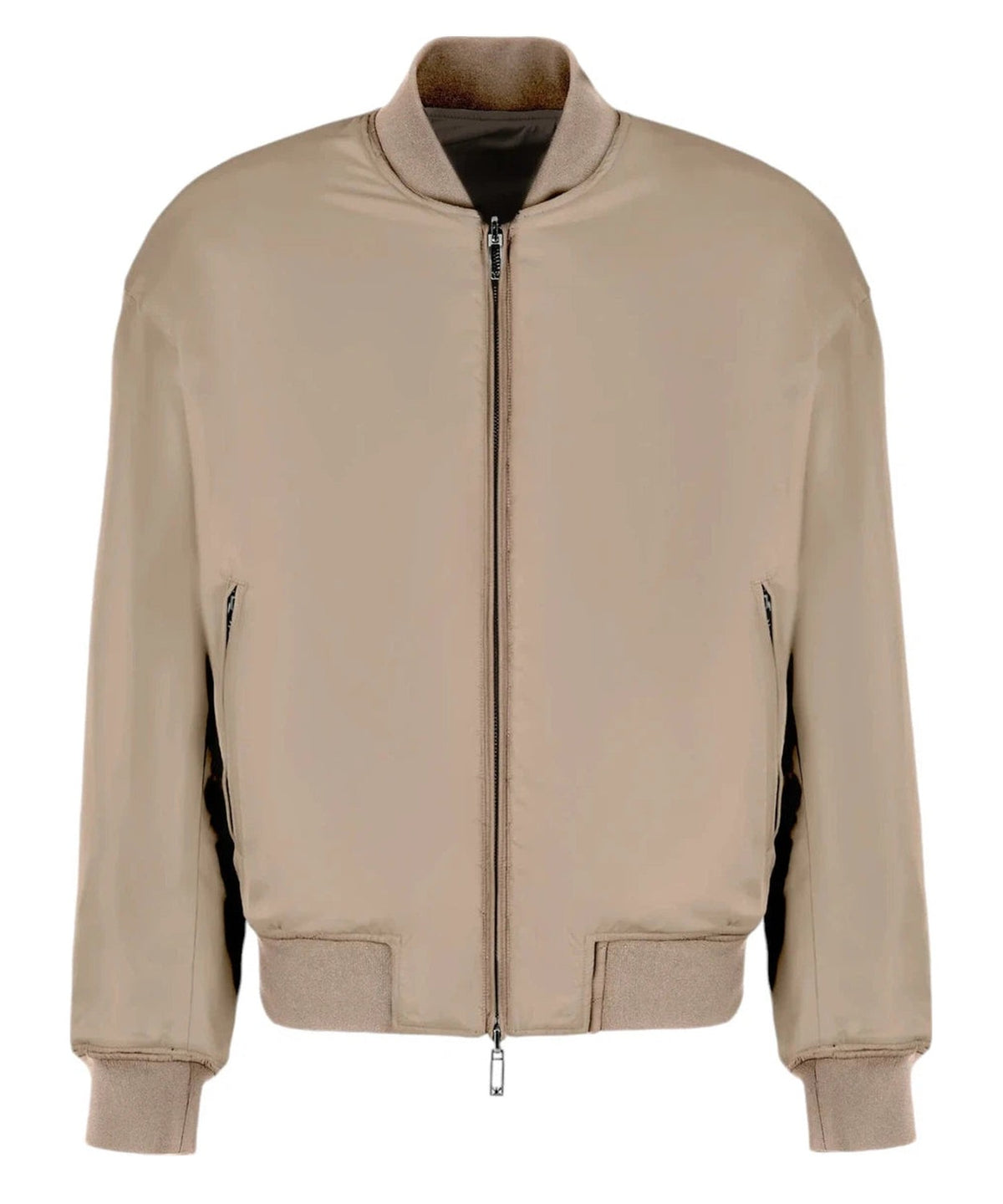 Bomber Reversibile in Raso Tecnico Matelassé con Motivo Chevron-Emporio Armani-Piumini-Vittorio Citro Boutique