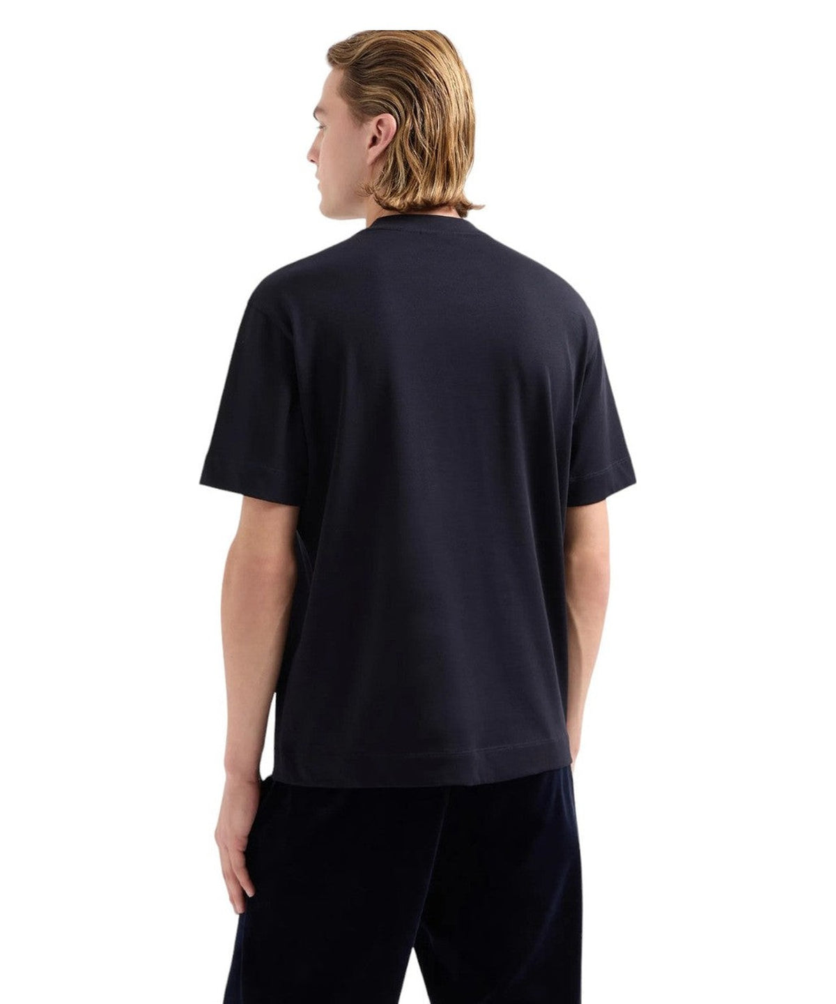 T-shirt in jersey heavy con ricamo logo a rilievo ASV-Emporio Armani-T-shirt-Vittorio Citro Boutique