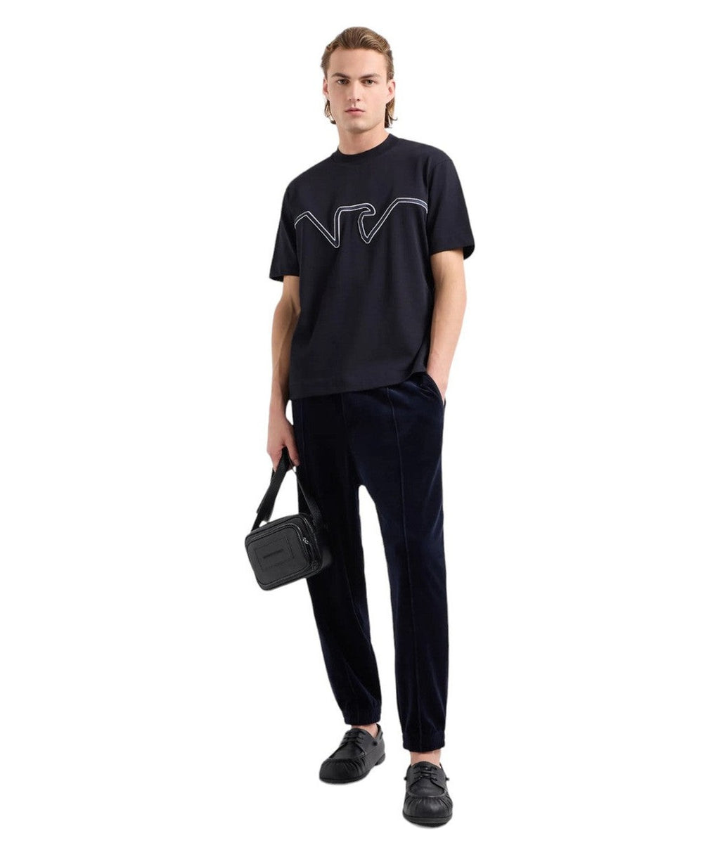 T-shirt in jersey heavy con ricamo logo a rilievo ASV-Emporio Armani-T-shirt-Vittorio Citro Boutique