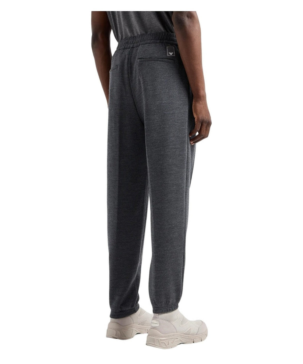 Pantaloni jogger in jersey misto lana vergine Travel Essential-Emporio Armani-Pantaloni-Vittorio Citro Boutique