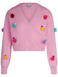 Cardigan corto garzato con maniche a sbuffo-Mc2 Saint Barth-Maglieria-Vittorio Citro Boutique