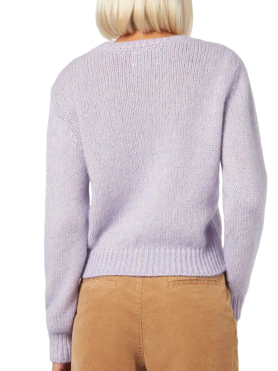 Maglia girocollo morbida crop con ricamo St. Barth-Mc2 Saint Barth-Maglieria-Vittorio Citro Boutique