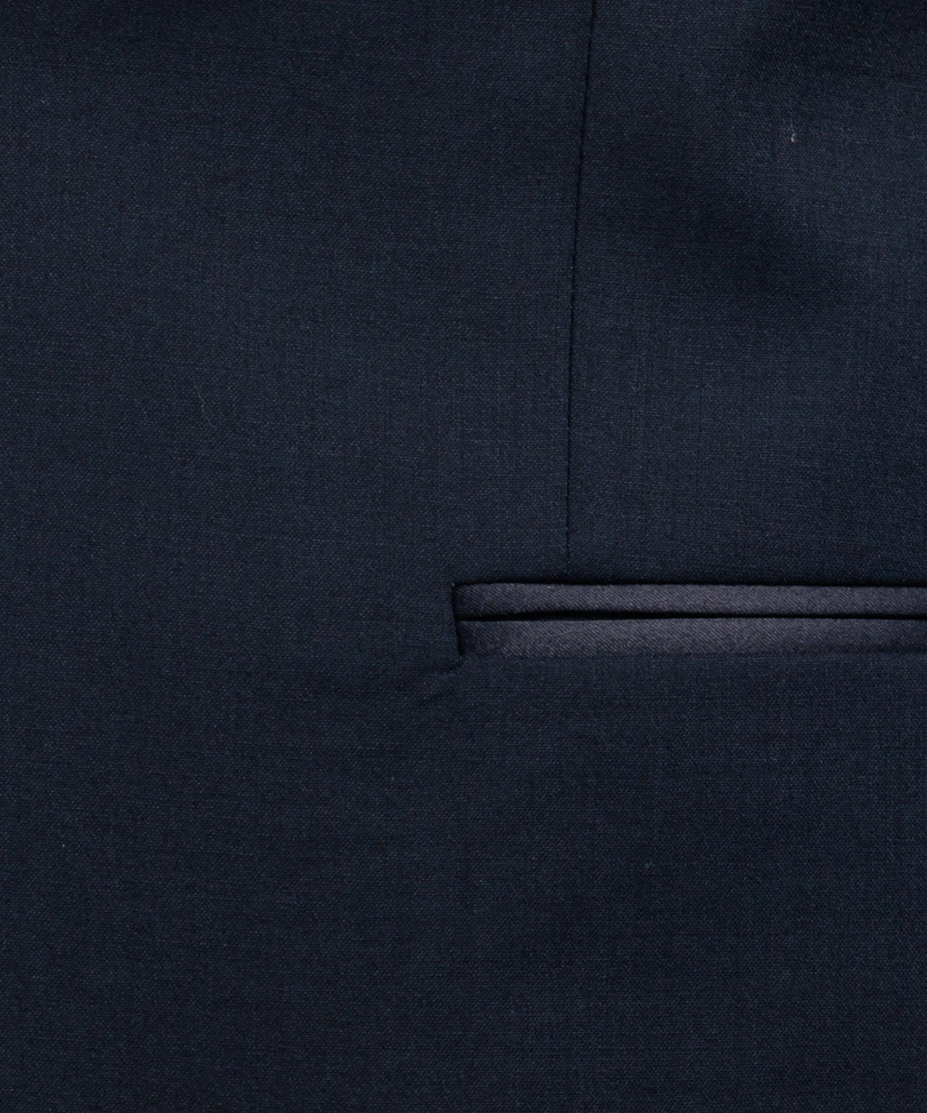 Manuel Ritz Abito Smoking Uomo Blu Slim Fit in Fresco Lana Stretch con Rever a Lancia