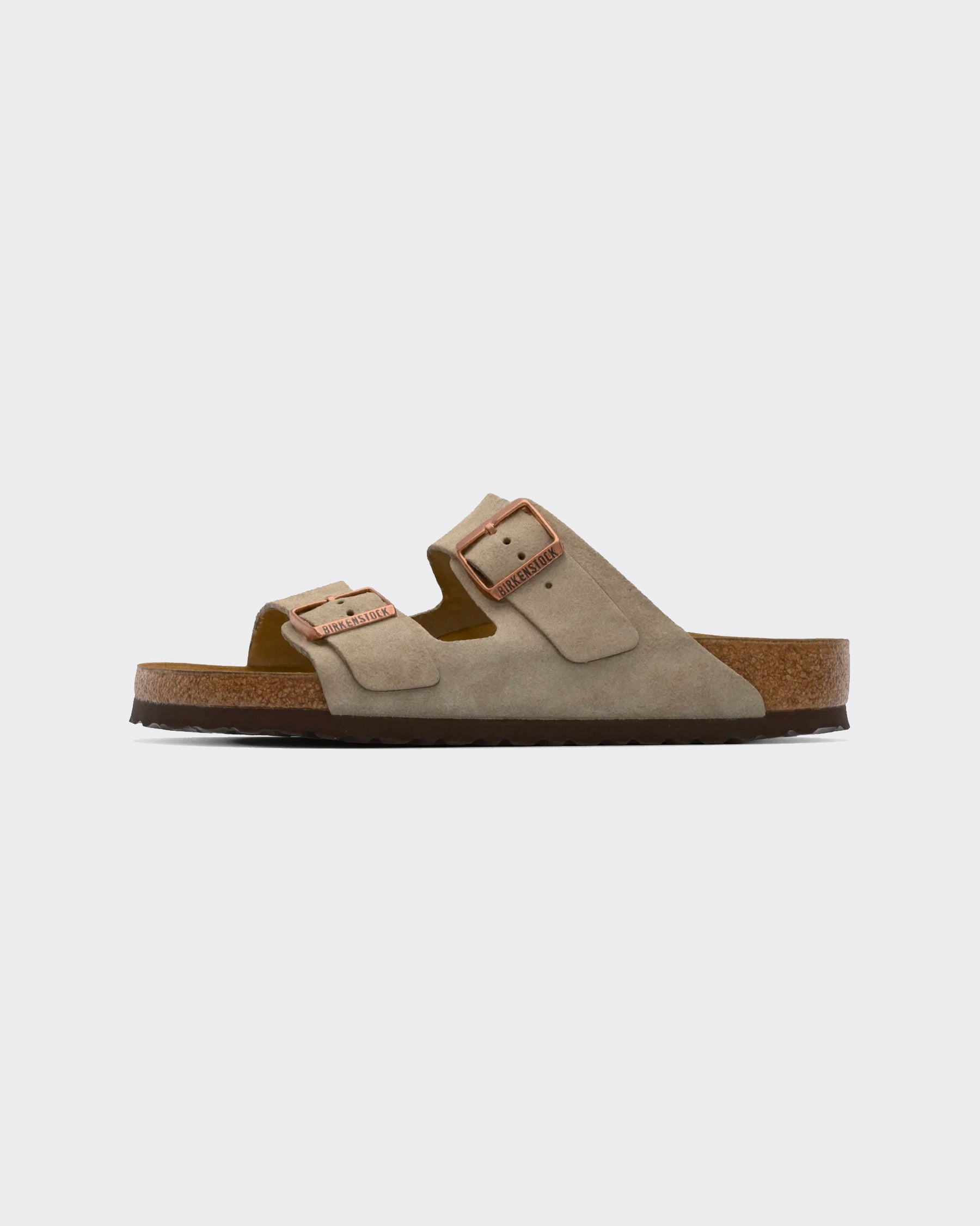 Birkenstock Arizona Wildleder Taupe Sandalen