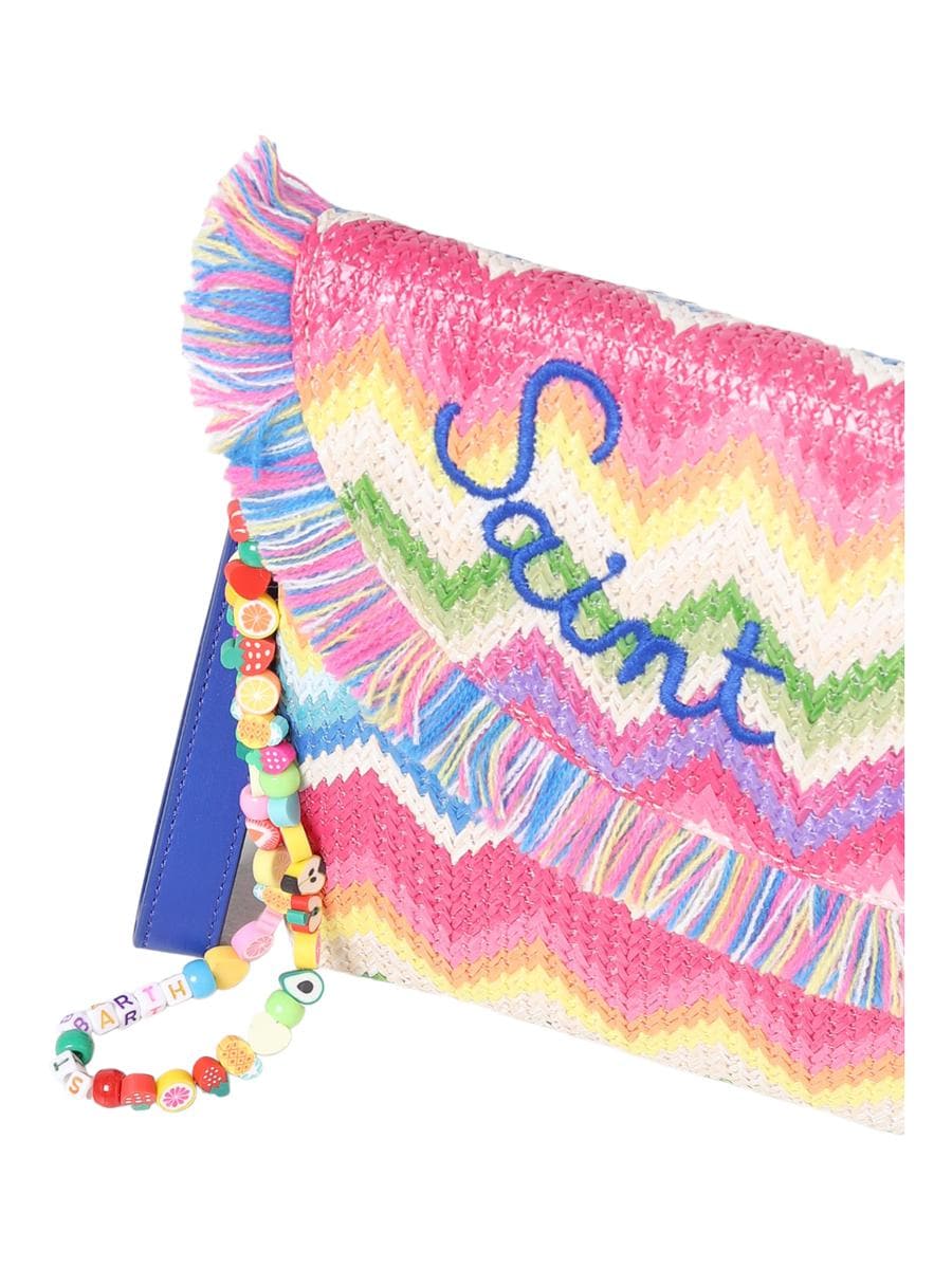 Pochette di paglia con frange-Pochette-Mc2 Saint Barth-Vittorio Citro Boutique