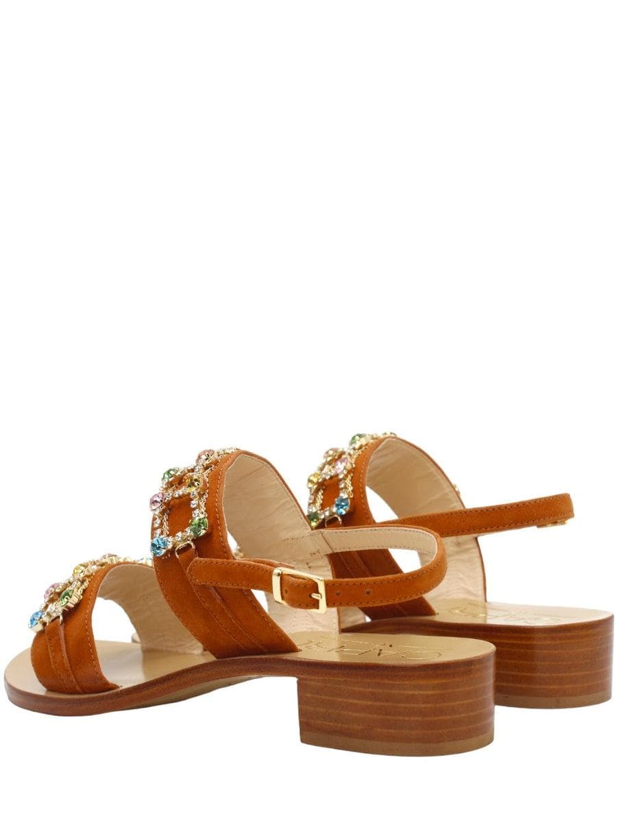 Sandali doppia fascia cornice cristalli-Sandali-Capri Vittorio Citro-Vittorio Citro Boutique